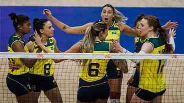 Seleção feminina de vôlei vence Coreia do Sul em Brasília pela Liga das Nações