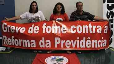 Greve de fome dos trabalhadores contra reforma da Previdência completa sete dias