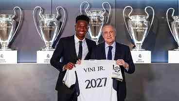 Real Madrid renova contrato com Vinicius Júnior até 2027