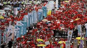 Manifestantes protestam contra lei de extradição em Hong Kong