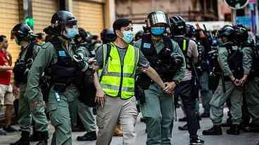 Manifestantes são presos em Hong Kong após protesto contra nova lei de segurança nacional