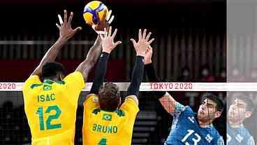 Vôlei masculino do Brasil enfrenta os japoneses, no início do mata-mata