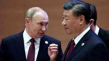 Vladimir Putin e Xi Jinping discutem crises na Ucrânia e Oriente Médio