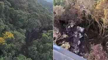 Equipes buscam por piloto de avião que caiu na Serra do Japi, em São Paulo