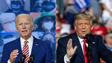 Trump aparece à frente de Biden em Estados decisivos, diz pesquisa