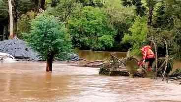 Temporais chegam a Santa Catarina e já causam tragédia, no oeste do Estado