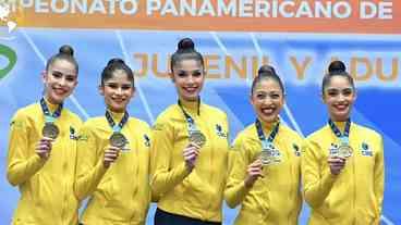 Seleção brasileira fecha Pan-Americano de Ginástica Rítmica com 12 medalhas